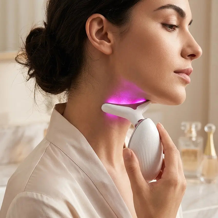 VELYA Sculpt - Appareil de Massage Visage & Cou Anti-Âge EMS et Thérapie LED. VELYA