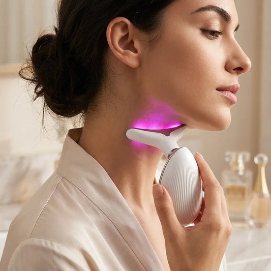VELYA Sculpt - Appareil de Massage Visage & Cou Anti-Âge EMS et Thérapie LED. VELYA