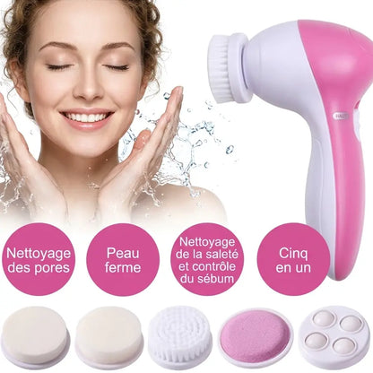 VELYA  Brosse Nettoyante Visage Multifonctions - 5 Têtes VELYA